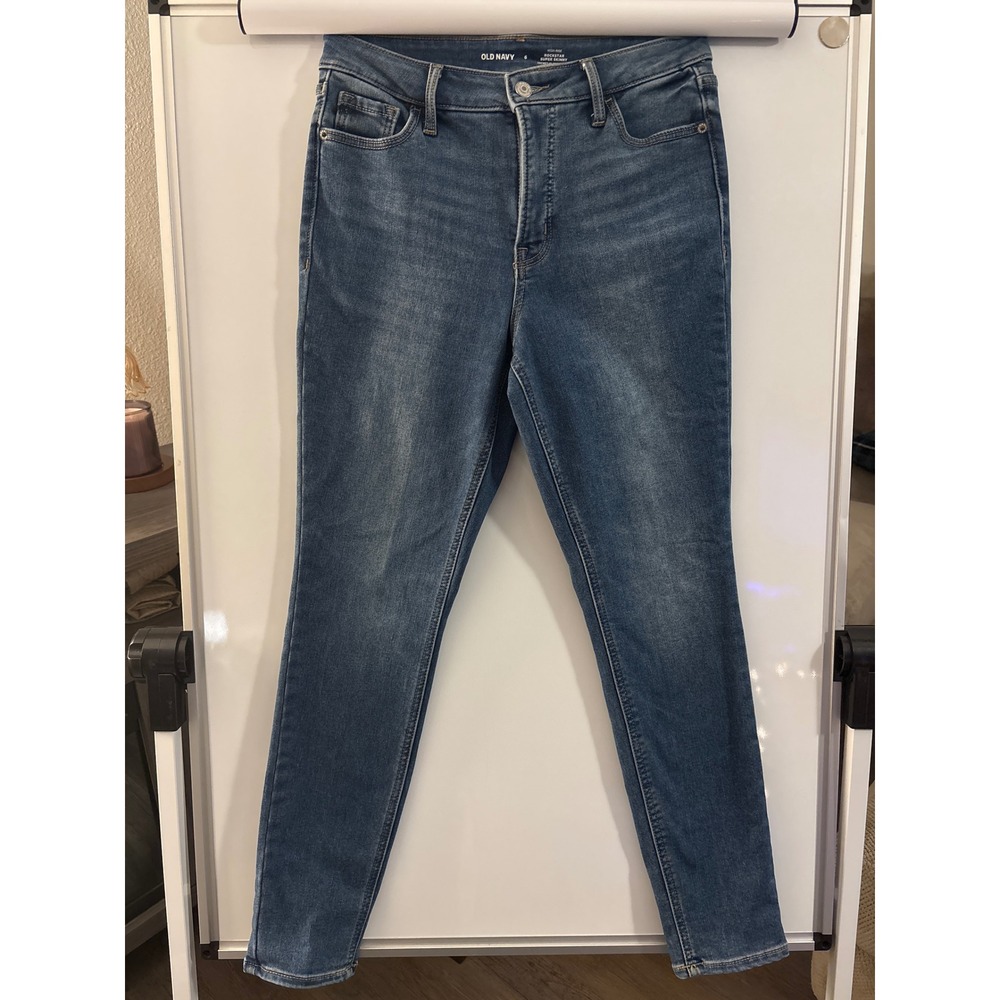 Old Navy women's‎ jeans size 6 high rise rockstar super skinny blue